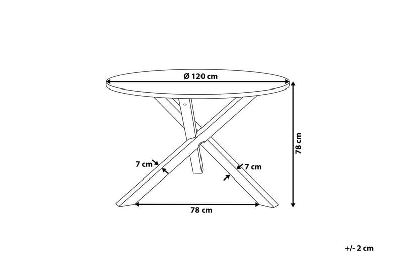 Jacksonville Spisebord 120 cm - Tre / Natur - Spisebord & kjøkkenbord