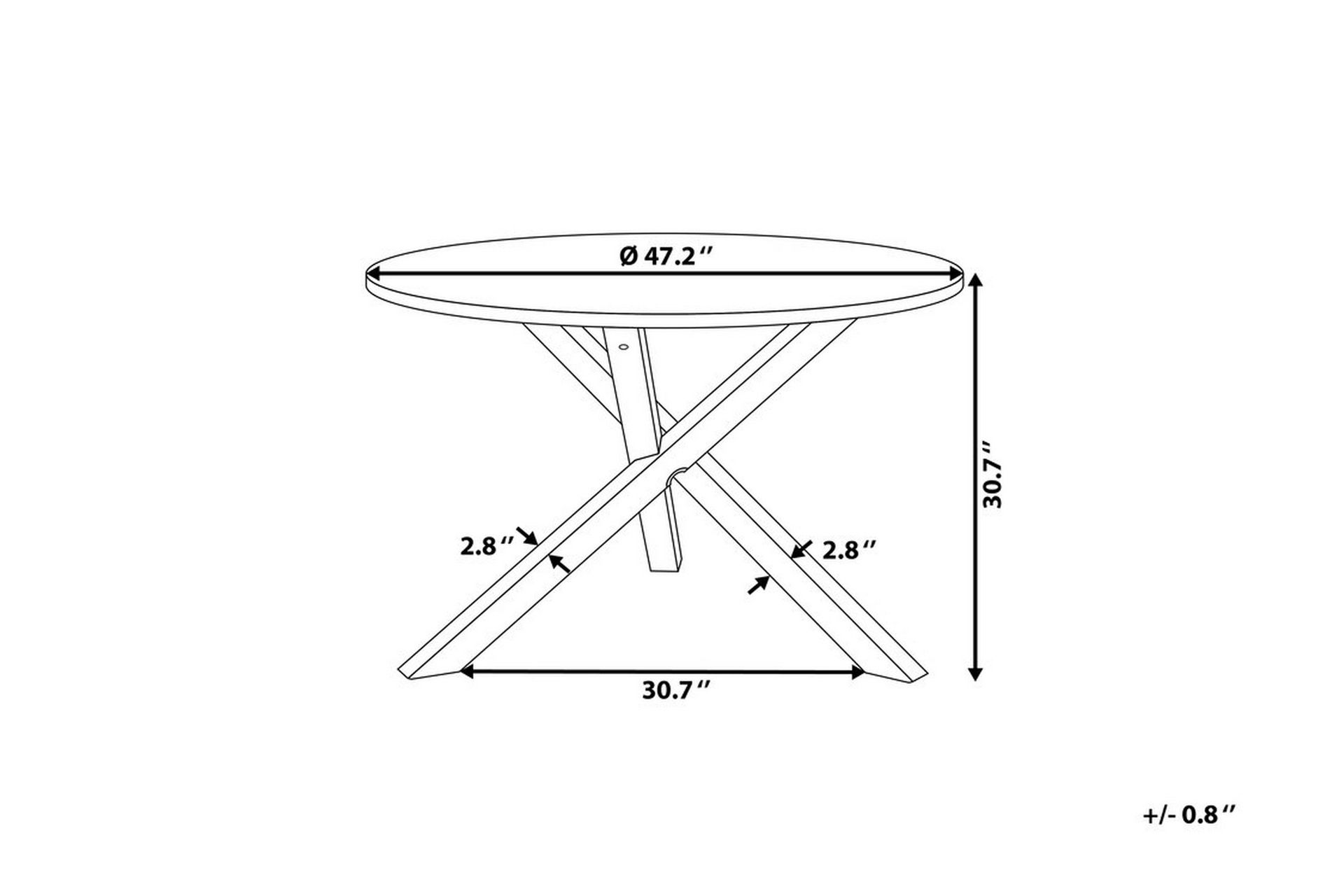 Jacksonville Spisebord 120 cm - Tre / Natur - Møbler - Bord - Spisebord & kjøkkenbord