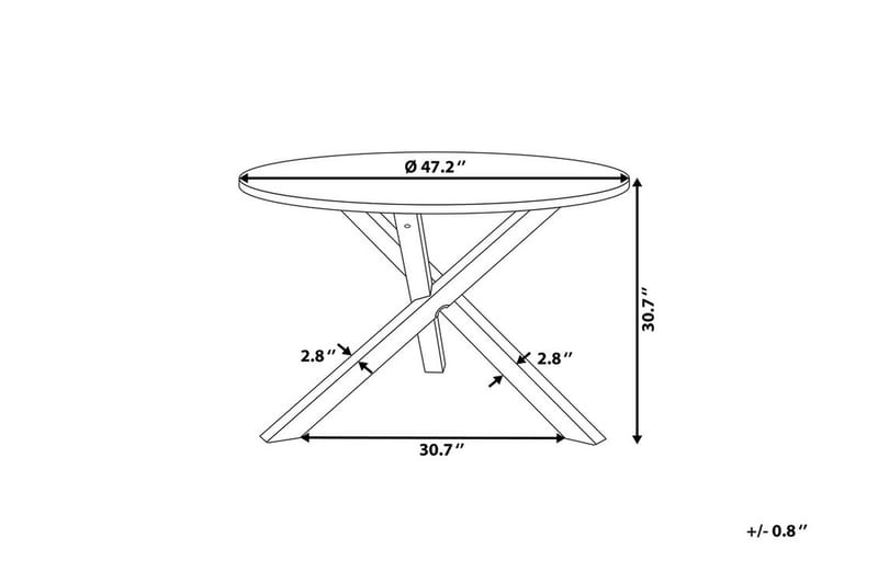 Jacksonville Spisebord 120 cm - Tre / Natur - Møbler - Bord - Spisebord & kjøkkenbord