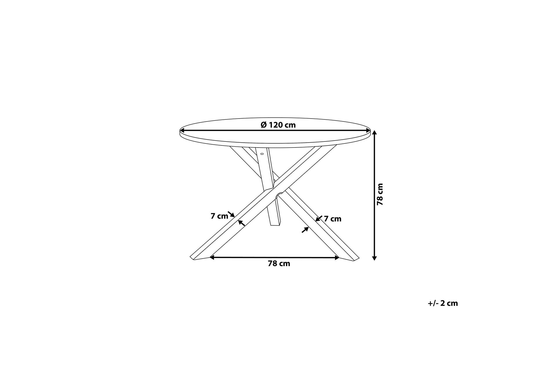 Jacksonville Spisebord 120 cm - Tre / Natur - Møbler - Bord - Spisebord & kjøkkenbord