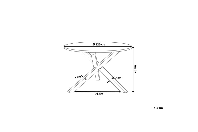 Jacksonville Spisebord 120 cm - Tre / Natur - Møbler - Bord - Spisebord & kjøkkenbord