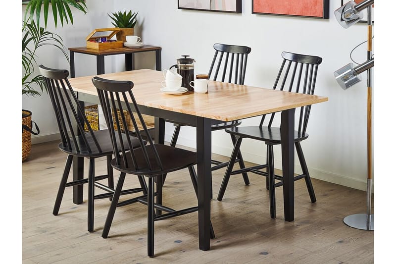 Jadwin Spisebord 150 cm Sammenleggbart - Svart/Lysebrun - Spisebord & kjøkkenbord - Sammenleggbart bord
