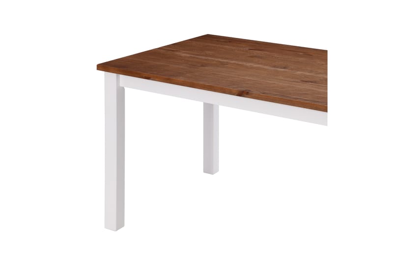 Jasmin Forlengningsbart Spisebord 90 cm - Hvit/Natur - Spisebord & kjøkkenbord