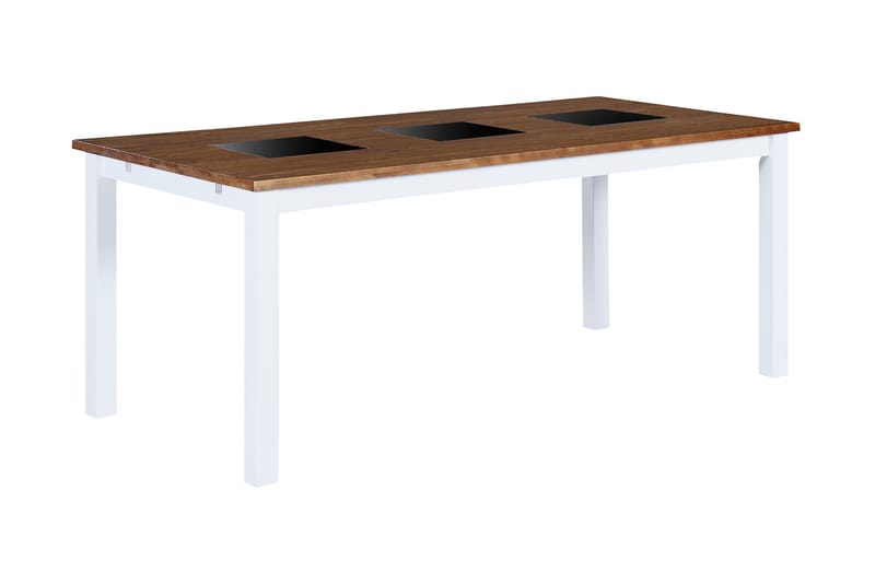 Jasmin Forlengningsbart Spisebord 90 cm - Natur/Hvit/Svart - Møbler - Bord - Spisebord & kjøkkenbord