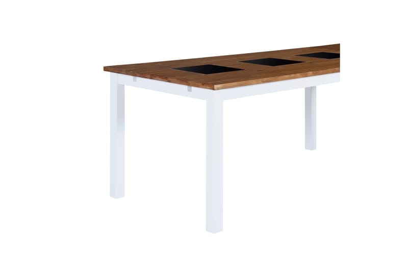 Jasmin Forlengningsbart Spisebord 90 cm - Natur/Hvit/Svart - Møbler - Bord - Spisebord & kjøkkenbord