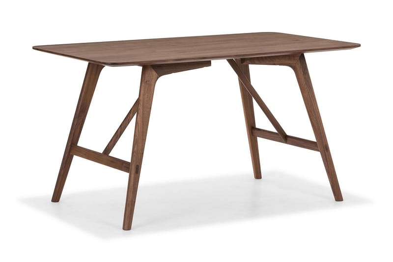 Jerup Spisebord 140 cm Massiv Valnøtt - Brun - Spisebord & kjøkkenbord