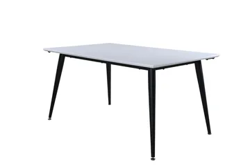 Jimmy Forlengningsbart Spisebord 150 cm - Hvid/Sort - Møbler - Bord - Spisebord & kjøkkenbord