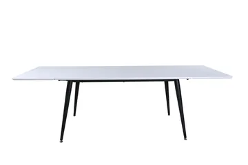 Jimmy Forlengningsbart Spisebord 150 cm - Hvid/Sort - Møbler - Bord - Spisebord & kjøkkenbord