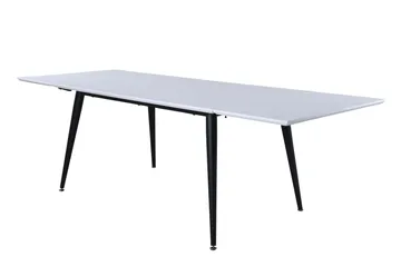 Jimmy Forlengningsbart Spisebord 150 cm - Hvid/Sort - Møbler - Bord - Spisebord & kjøkkenbord