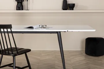 Jimmy Forlengningsbart Spisebord 150 cm - Hvid/Sort - Møbler - Bord - Spisebord & kjøkkenbord