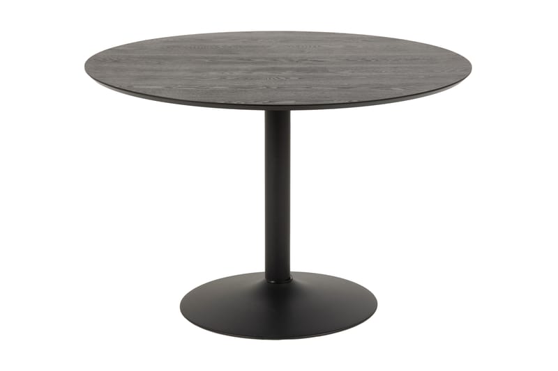 Jora Spisebord 110 cm Rundt - Svart/Matt Svart - Spisebord & kjøkkenbord