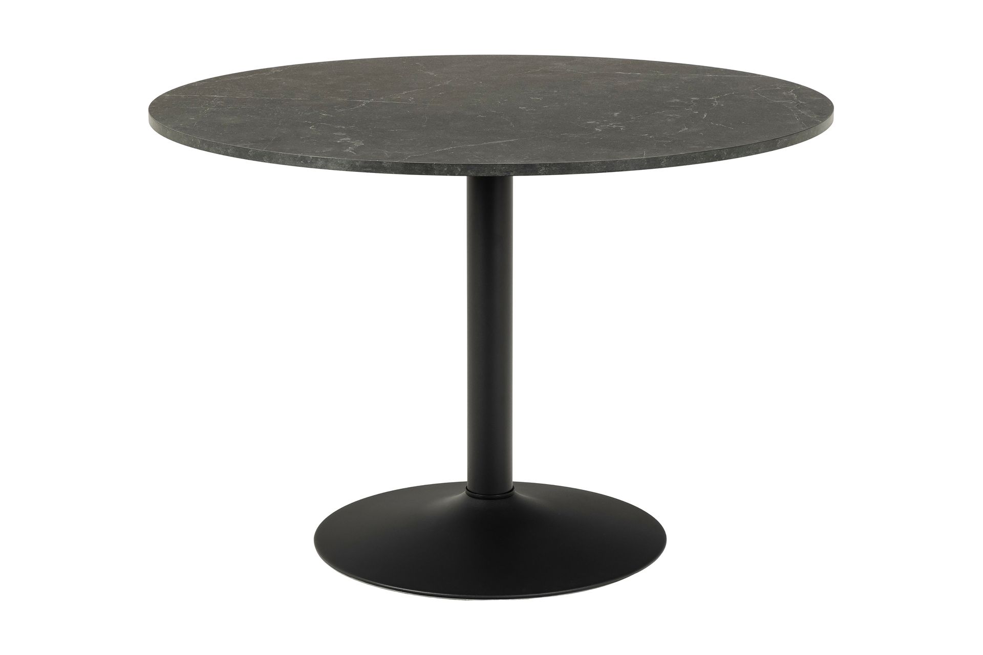 Jora Spisebord 110 cm Rundt - Svart/Matt Svart - Møbler - Bord - Spisebord & kjøkkenbord
