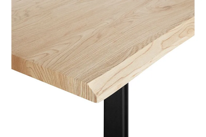 Joyl Rektangulært Spisebord 180x90 cm i Eik med Metallfinish - Beige - Møbler - Bord - Spisebord & kjøkkenbord