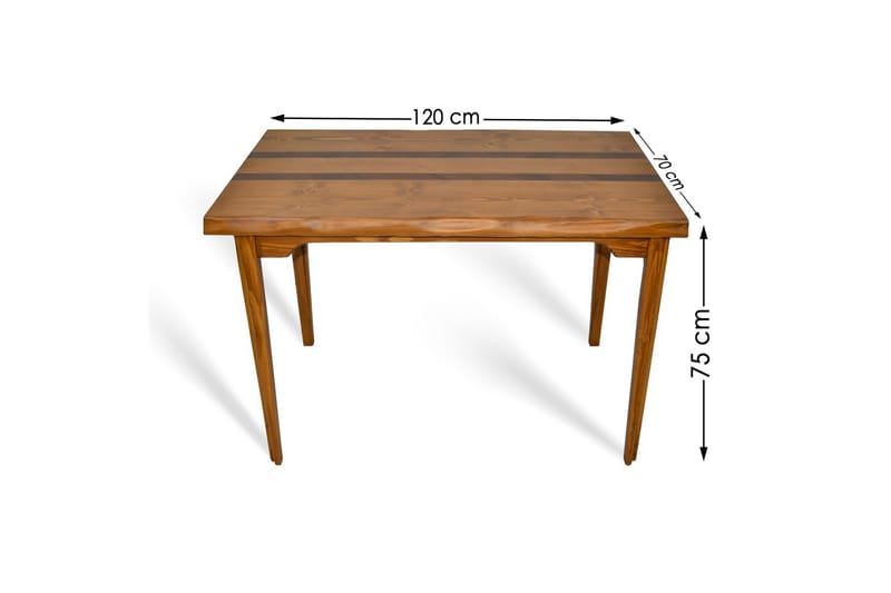 Kaitum Spisebord 120 cm - Mørkebrun - Spisebord & kjøkkenbord