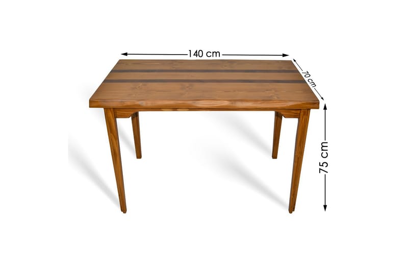 Kaitum Spisebord 140 cm - Natur/Lysebrun - Spisebord & kjøkkenbord