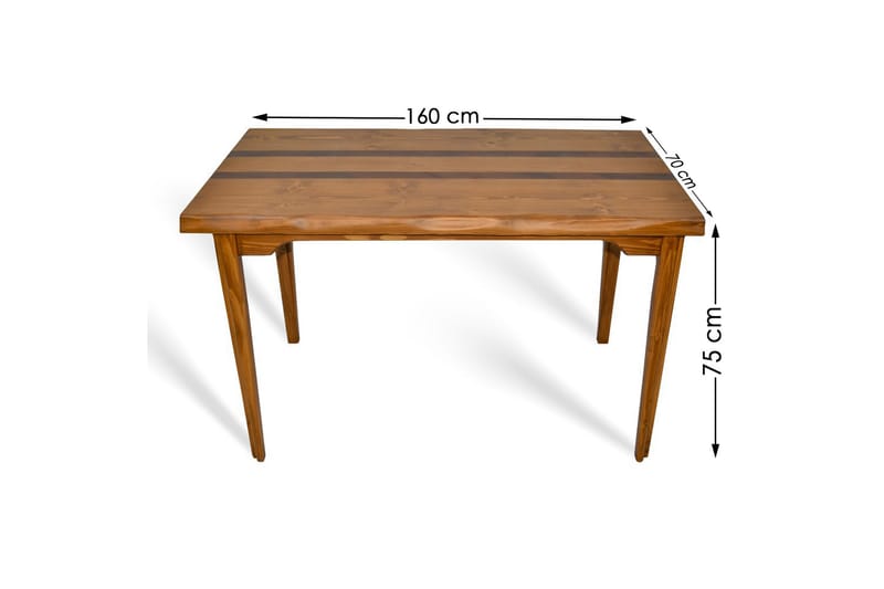 Kaitum Spisebord 160 cm - Natur/Lysebrun - Spisebord & kjøkkenbord