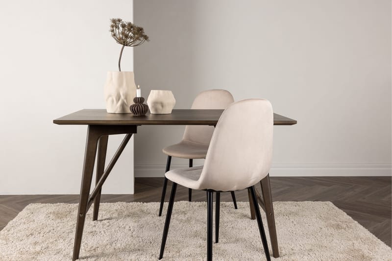 Kaseidon Rektangulært Spisebord 120 cm i Tre med Valnøttutseende - Brun - Møbler - Bord - Spisebord & kjøkkenbord