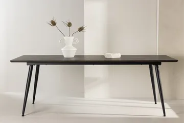 Keholmen Stort Rektangulært Spisebord 220 cm med Valnøtt- og Metallutseende - Brun - Møbler - Bord - Spisebord & kjøkkenbord