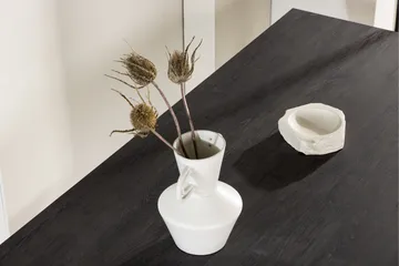 Keholmen Stort Rektangulært Spisebord 220 cm med Valnøtt- og Metallutseende - Brun - Møbler - Bord - Spisebord & kjøkkenbord