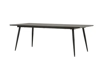 Keholmen Stort Rektangulært Spisebord 220 cm med Valnøtt- og Metallutseende - Brun - Møbler - Bord - Spisebord & kjøkkenbord