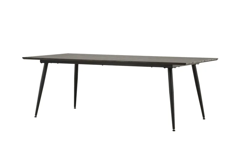 Keholmen Stort Rektangulært Spisebord 220 cm med Valnøtt- og Metallutseende - Brun - Møbler - Bord - Spisebord & kjøkkenbord