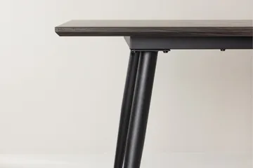 Keholmen Stort Rektangulært Spisebord 220 cm med Valnøtt- og Metallutseende - Brun - Møbler - Bord - Spisebord & kjøkkenbord