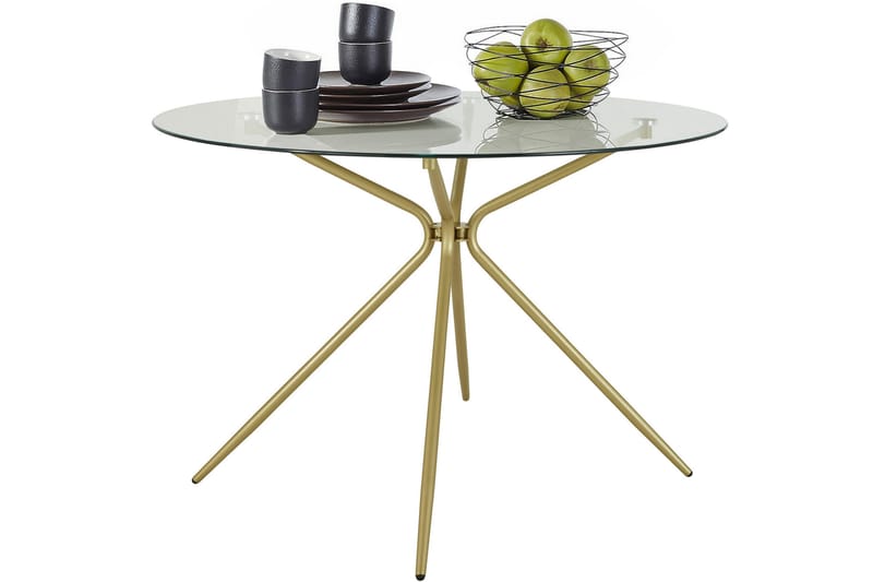 Kingsnorth Spisebord Rundt 110 cm - Messing - Møbler - Bord - Spisebord & kjøkkenbord