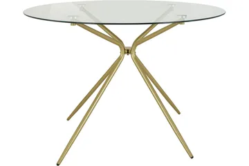Kingsnorth Spisebord Rundt 110 cm - Messing - Møbler - Bord - Spisebord & kjøkkenbord