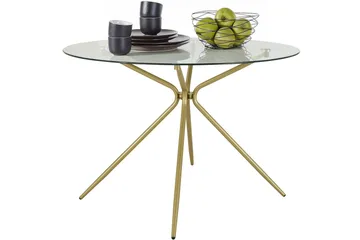 Kingsnorth Spisebord Rundt 110 cm - Messing - Møbler - Bord - Spisebord & kjøkkenbord