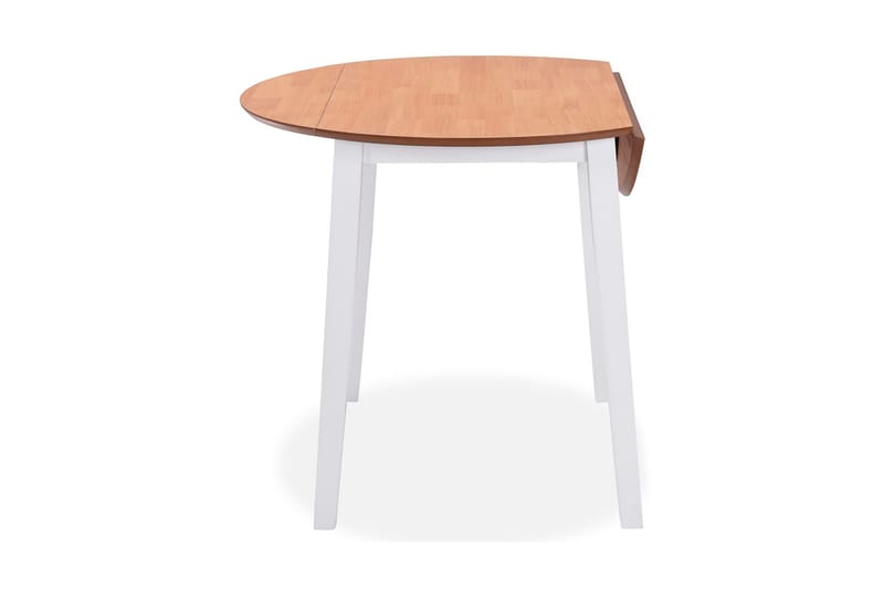 Klaffebord rund MDF hvit - Hvit/Natur - Spisebord & kjøkkenbord
