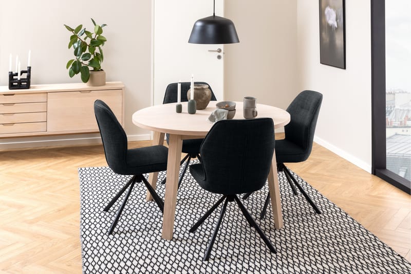 Kolinis Spisebord 120 cm Rund - Hvid - Spisebord & kjøkkenbord