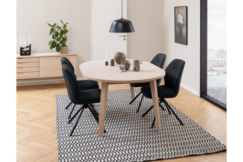 Kolinis Spisebord 120 cm Rund - Hvid - Spisebord & kjøkkenbord