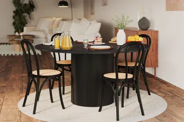 Kopparbo Rundt Spisebord 150 cm - Svartbeiset eik - Møbler - Bord - Spisebord & kjøkkenbord