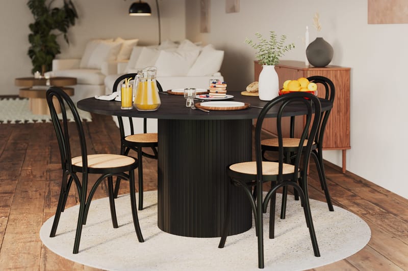 Kopparbo Rundt Spisebord 150 cm - Svartbeiset eik - Møbler - Bord - Spisebord & kjøkkenbord