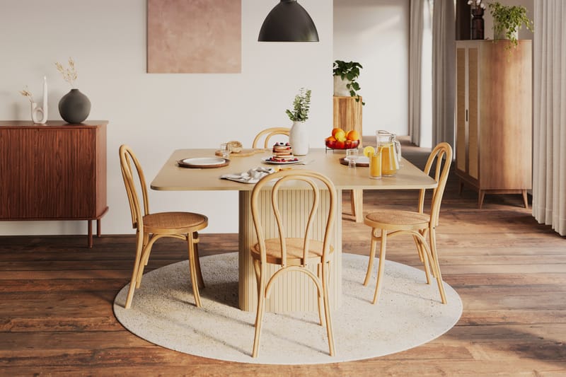 Kopparbo Spisebord 140 cm - Lyst hvitlasert eik - Møbler - Bord - Spisebord & kjøkkenbord