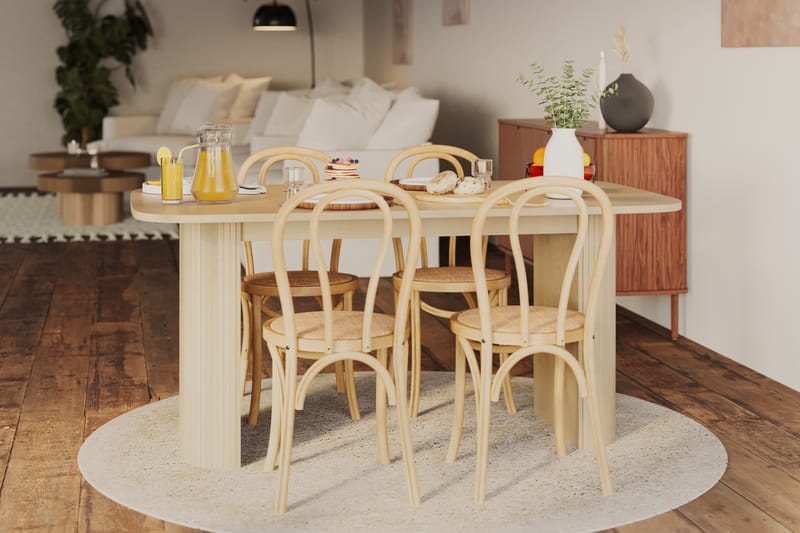 Kopparbo Spisebord 160 cm - Lyst hvitlasert eik - Møbler - Bord - Spisebord & kjøkkenbord