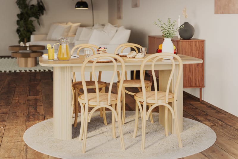 Kopparbo Spisebord 160 cm - Lyst hvitlasert eik - Møbler - Bord - Spisebord & kjøkkenbord