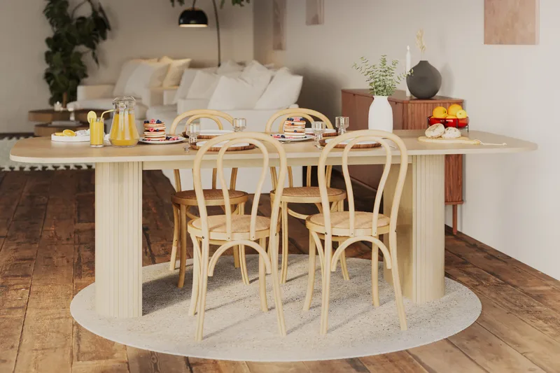 Kopparbo Spisebord 240 cm - Lyst hvitlasert eik - Møbler - Bord - Spisebord & kjøkkenbord