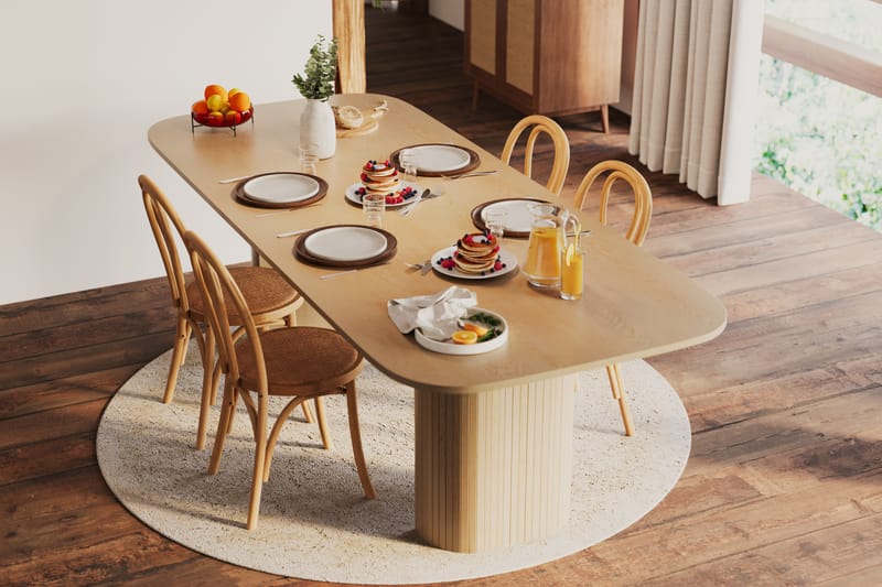 Kopparbo Spisebord 240 cm - Lyst hvitlasert eik - Møbler - Bord - Spisebord & kjøkkenbord