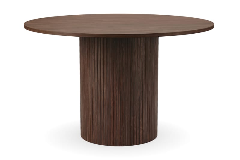 Kopparbo Spisebord Rundt 120 cm - Mørkebrunt valnøtttre - Spisebord & kj�økkenbord
