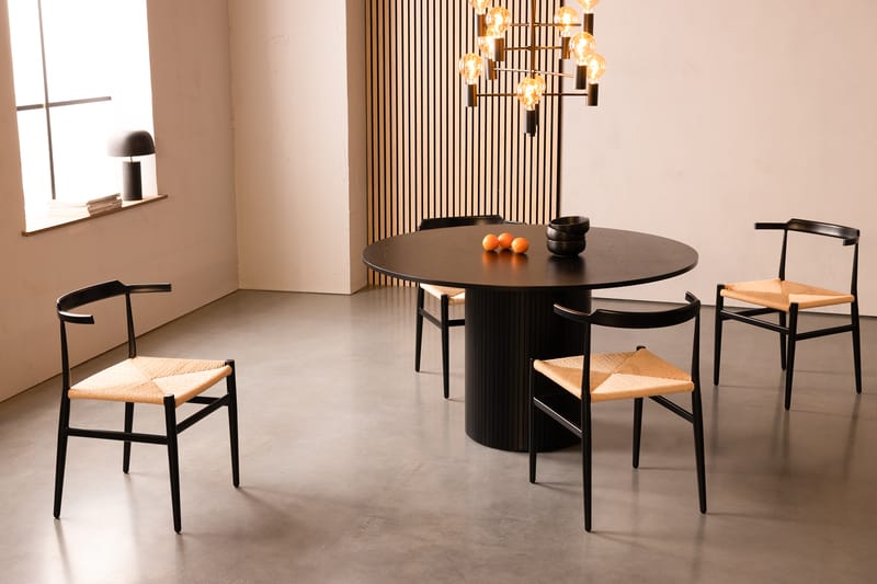 Kopparbo Spisebord Rundt 130 cm - Svart - Spisebord & kjøkkenbord