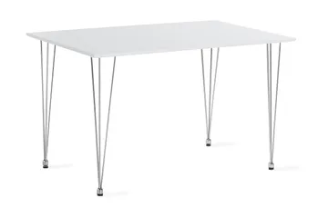 Kronblom Rektangulært Spisebord 120 cm i Tre med Metallutseende - Hvit - Møbler - Bord - Spisebord & kjøkkenbord