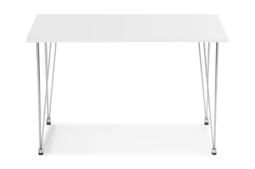 Kronblom Rektangulært Spisebord 120 cm i Tre med Metallutseende - Hvit - Møbler - Bord - Spisebord & kjøkkenbord