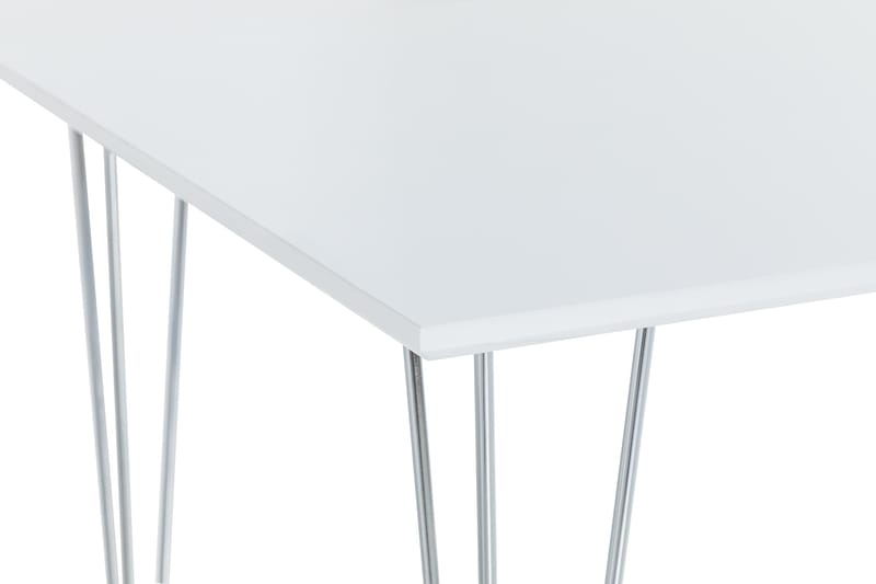 Kronblom Rektangulært Spisebord 120 cm i Tre med Metallutseende - Hvit - Møbler - Bord - Spisebord & kjøkkenbord