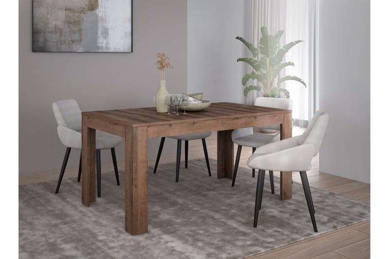 Kulatas Forlengningsbart Spisebord 160 cm - Brun - Møbler - Bord - Spisebord & kjøkkenbord
