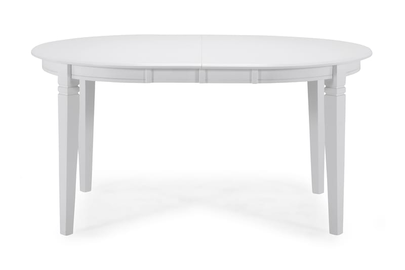 Läckö Forlengningsbart Spisebord 150 cm Ovalt - Hvit - Spisebord & kjøkkenbord
