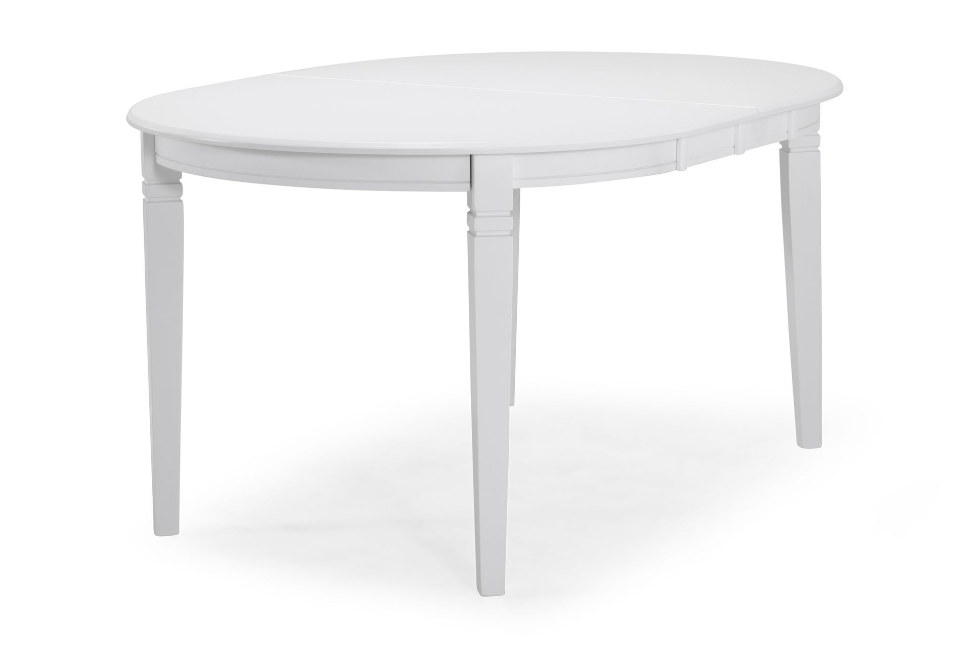 Läckö Forlengningsbart Spisebord 150 cm Ovalt - Hvit - Møbler - Bord - Spisebord & kjøkkenbord
