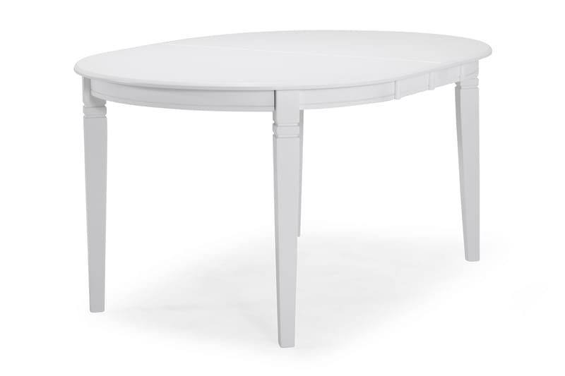 Läckö Forlengningsbart Spisebord 150 cm Ovalt - Hvit - Spisebord & kjøkkenbord