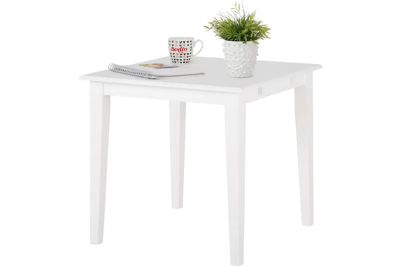Laios Lite Kvadratisk Spisebord 80 cm i Tre - Hvit - Møbler - Bord - Spisebord & kjøkkenbord