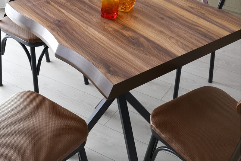 Lamal Spisebord 80 cm - Valnøtt - Møbler - Bord - Spisebord & kjøkkenbord
